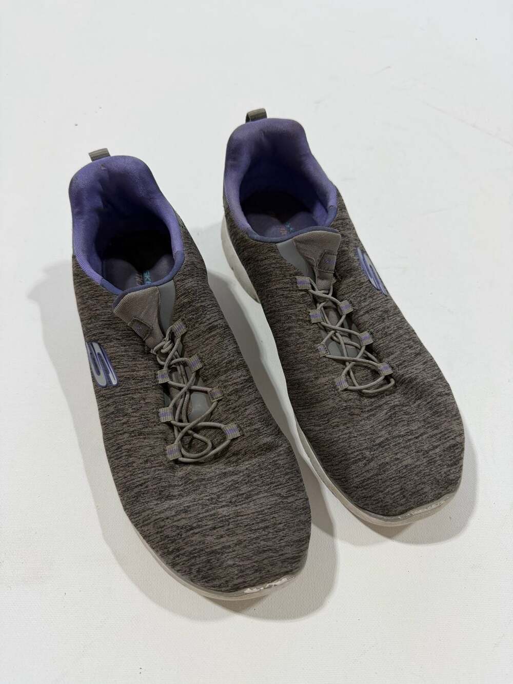 Skechers Summits Quick Getaway Charcoal Purple Sneakers Size 10